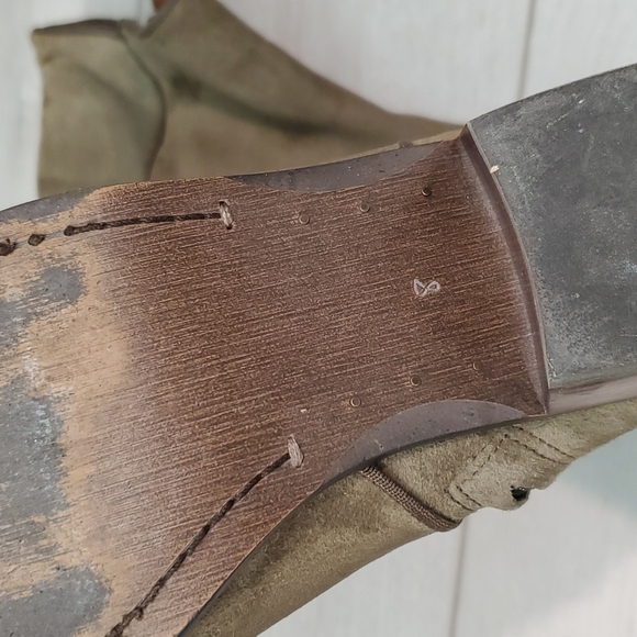 Sam Edelman Petty Green Womens Suede Heels Boots shoes sz 8 - Picture 10 of 13